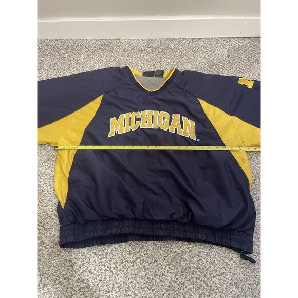 Vintage Michigan Wolverines Jacket Sz XXL Fleece lined Windbreaker Starter 90s - Picture 13 of 14
